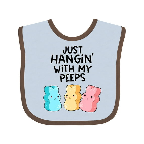 Inktastic Easter Just Hangin' with My Peeps Boys or Girls Baby Bib