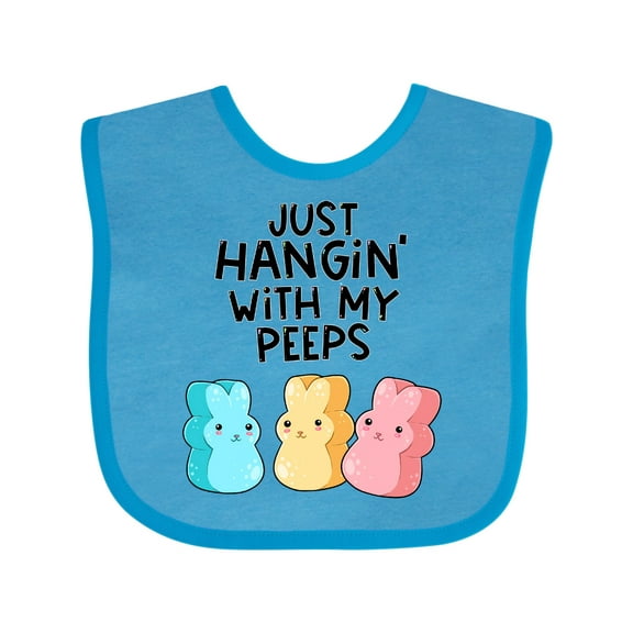 Inktastic Easter Just Hangin' with My Peeps Boys or Girls Baby Bib