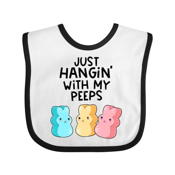 Inktastic Easter Just Hangin' with My Peeps Boys or Girls Baby Bib