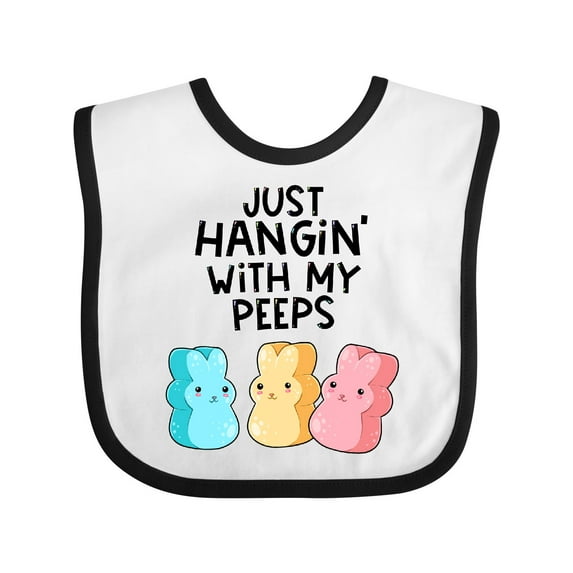 Inktastic Easter Just Hangin' with My Peeps Boys or Girls Baby Bib