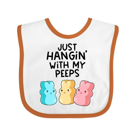 Inktastic Easter Just Hangin' with My Peeps Boys or Girls Baby Bib
