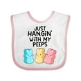 thumbnail image 1 of Inktastic Easter Just Hangin' with My Peeps Boys or Girls Baby Bib, 1 of 4