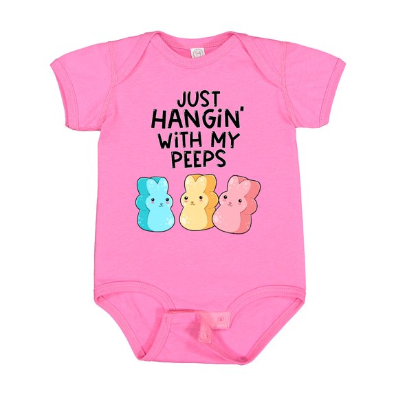 Inktastic Easter Just Hangin' with My Peeps Boys or Girls Baby Bodysuit