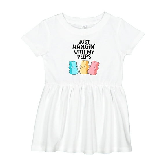 Inktastic Easter Just Hangin' with My Peeps Girls Baby Dress