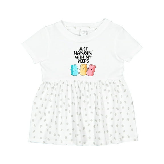 Inktastic Easter Just Hangin' with My Peeps Girls Baby Dress
