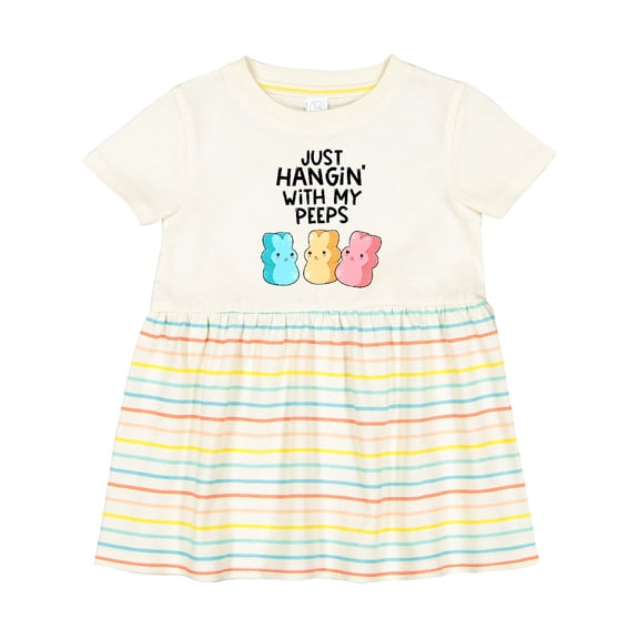 Inktastic Easter Just Hangin' with My Peeps Girls Baby Dress