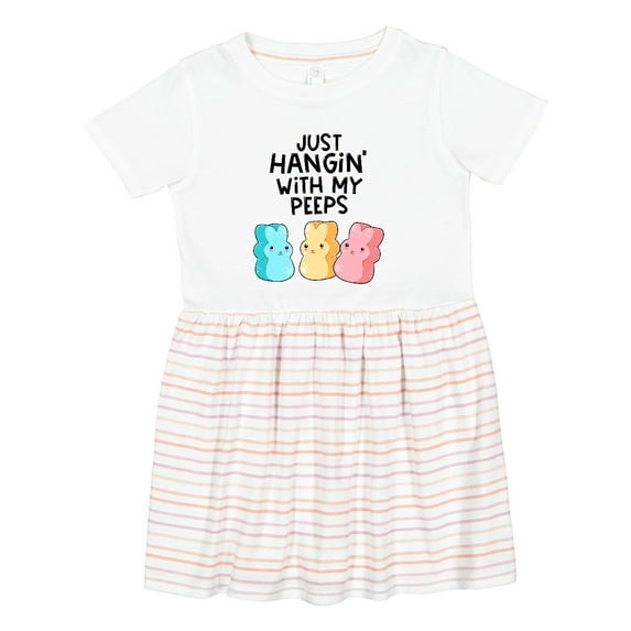 Inktastic Easter Just Hangin' with My Peeps Girls Toddler Dress