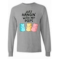 thumbnail image 1 of Inktastic Easter Just Hangin' with My Peeps Long Sleeve T-Shirt, 1 of 5