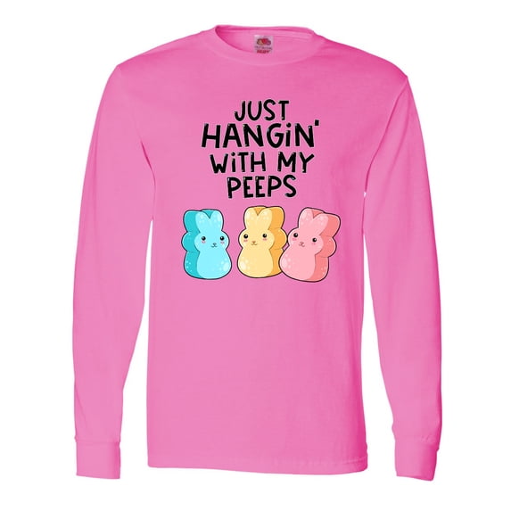 Inktastic Easter Just Hangin' with My Peeps Long Sleeve T-Shirt