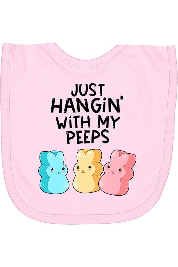 Easter Just Hangin' with My Peeps Newborn Bib