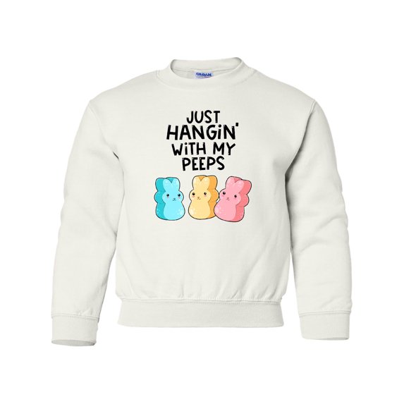 Inktastic Easter Just Hangin' with My Peeps Youth Sweatshirt