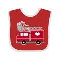 thumbnail image 1 of Inktastic Easter Red Firetruck with Pink Hearts Boys or Girls Baby Bib, 1 of 4