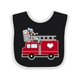 thumbnail image 1 of Inktastic Easter Red Firetruck with Pink Hearts Boys or Girls Baby Bib, 1 of 4