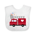 thumbnail image 1 of Inktastic Easter Red Firetruck with Pink Hearts Boys or Girls Baby Bib, 1 of 4