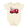 thumbnail image 1 of Inktastic Easter Red Firetruck with Pink Hearts Boys or Girls Baby Bodysuit, 1 of 5