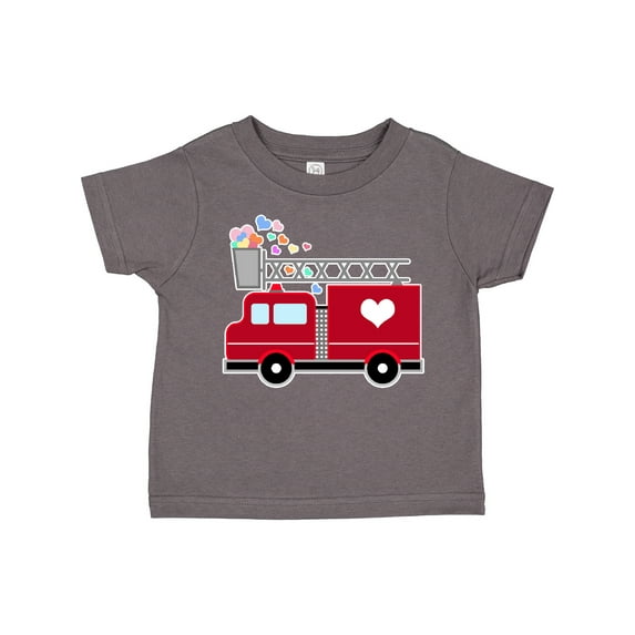 Inktastic Easter Red Firetruck with Pink Hearts Boys or Girls Toddler T-Shirt