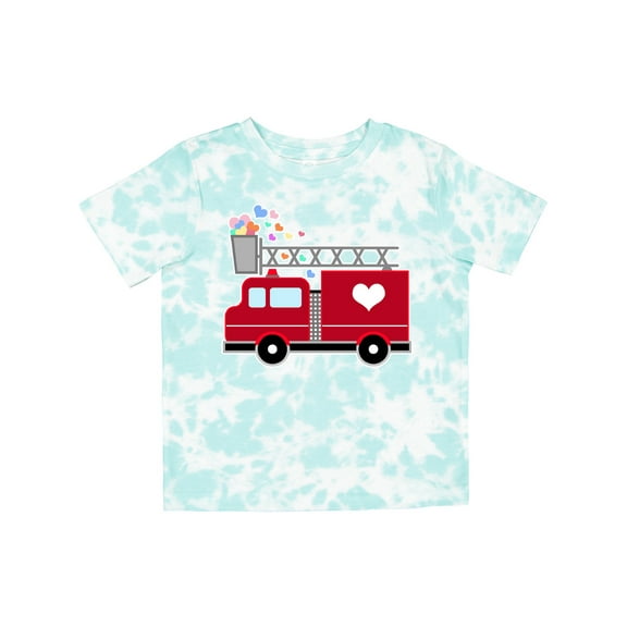 Inktastic Easter Red Firetruck with Pink Hearts Boys or Girls Toddler T-Shirt