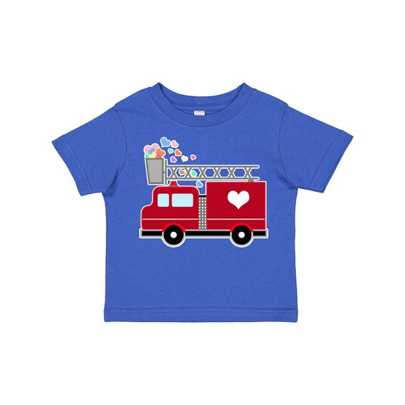Inktastic Easter Red Firetruck with Pink Hearts Boys or Girls Toddler T-Shirt