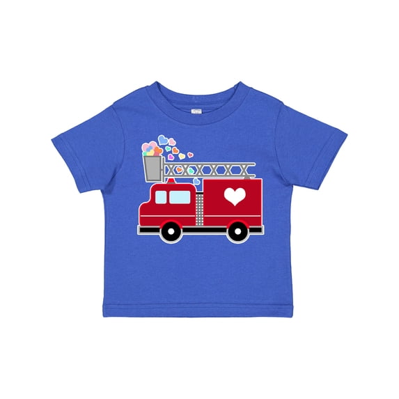Inktastic Easter Red Firetruck with Pink Hearts Boys or Girls Toddler T-Shirt
