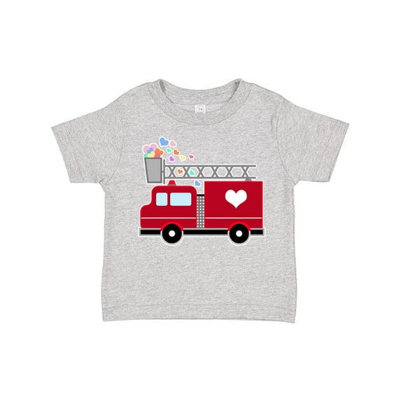 Inktastic Easter Red Firetruck with Pink Hearts Boys or Girls Toddler T-Shirt