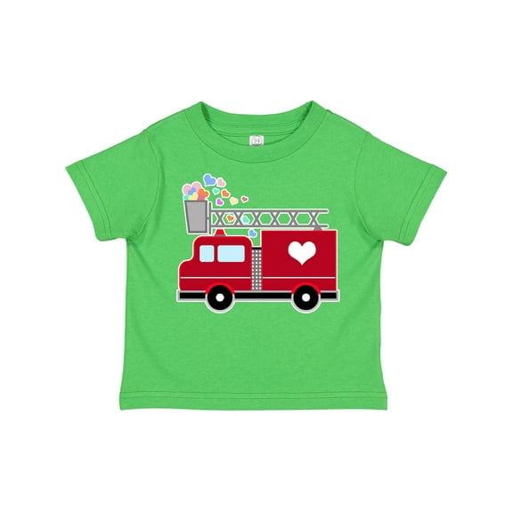 Inktastic Easter Red Firetruck with Pink Hearts Boys or Girls Toddler T-Shirt