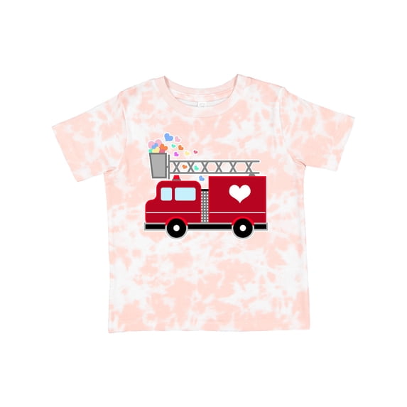 Inktastic Easter Red Firetruck with Pink Hearts Boys or Girls Toddler T-Shirt