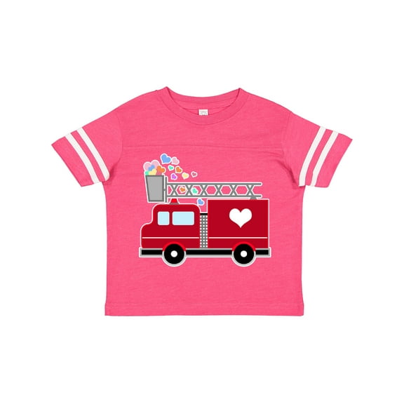 Inktastic Easter Red Firetruck with Pink Hearts Boys or Girls Toddler T-Shirt