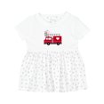 thumbnail image 1 of Inktastic Easter Red Firetruck with Pink Hearts Girls Baby Dress, 1 of 5