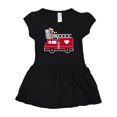 thumbnail image 1 of Inktastic Easter Red Firetruck with Pink Hearts Girls Baby Dress, 1 of 5