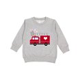 thumbnail image 1 of Inktastic Easter Red Firetruck with Pink Hearts Toddler Sweatshirt, 1 of 4