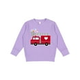 thumbnail image 1 of Inktastic Easter Red Firetruck with Pink Hearts Toddler Sweatshirt, 1 of 4