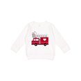 thumbnail image 1 of Inktastic Easter Red Firetruck with Pink Hearts Toddler Sweatshirt, 1 of 4