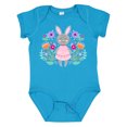 thumbnail image 1 of Inktastic Easter Scandinavian Bunny with Flowers Boys or Girls Baby Bodysuit, 1 of 5