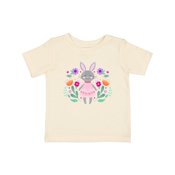 Inktastic Easter Scandinavian Bunny with Flowers Boys or Girls Baby T-Shirt