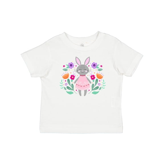 Inktastic Easter Scandinavian Bunny with Flowers Boys or Girls Baby T-Shirt
