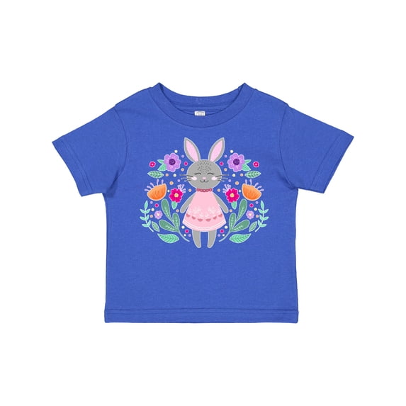 Inktastic Easter Scandinavian Bunny with Flowers Boys or Girls Toddler T-Shirt