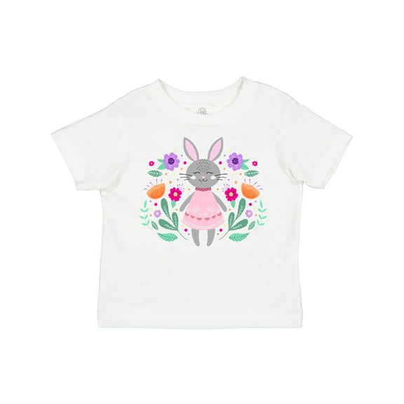 Inktastic Easter Scandinavian Bunny with Flowers Boys or Girls Toddler T-Shirt