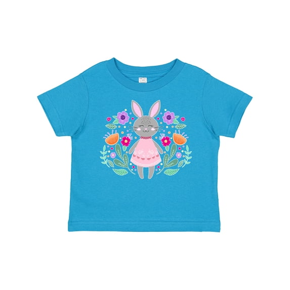 Inktastic Easter Scandinavian Bunny with Flowers Boys or Girls Toddler T-Shirt