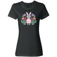 thumbnail image 1 of Inktastic Easter Scandinavian Bunny with Flowers Women's T-Shirt, 1 of 5