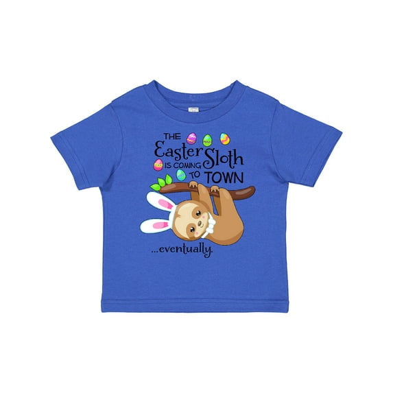 Inktastic Easter Sloth with Bunny Ears- Funny Boys or Girls Toddler T-Shirt