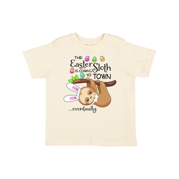 Inktastic Easter Sloth with Bunny Ears- Funny Boys or Girls Toddler T-Shirt