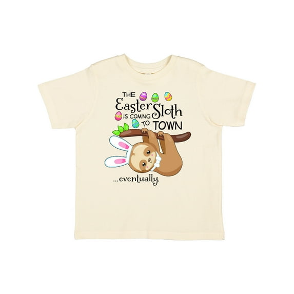 Inktastic Easter Sloth with Bunny Ears- Funny Boys or Girls Toddler T-Shirt