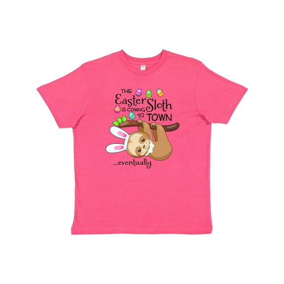 Inktastic Easter Sloth with Bunny Ears- Funny Youth T-Shirt