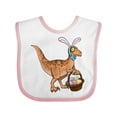 thumbnail image 1 of Inktastic Easter Velociraptor with Bunny Ears Boys or Girls Baby Bib, 1 of 4