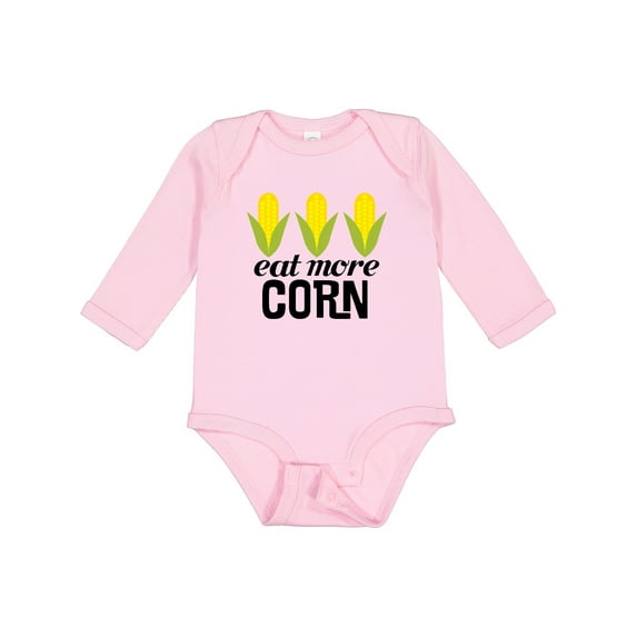 Inktastic Eat More Corn Boys or Girls Long Sleeve Baby Bodysuit