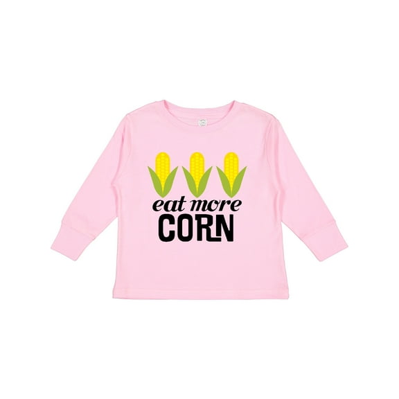 Inktastic Eat More Corn Boys or Girls Long Sleeve Toddler T-Shirt