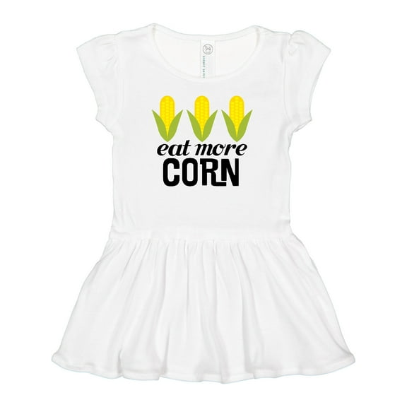 Inktastic Eat More Corn Girls Baby Dress