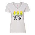thumbnail image 1 of Inktastic Eat More Corn Women's V-Neck T-Shirt, 1 of 5