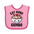 thumbnail image 1 of Inktastic Eat More Gumbo Funny Cajun Food Lover Boys or Girls Baby Bib, 1 of 4