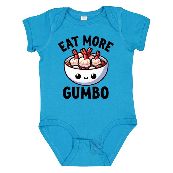 Inktastic Eat More Gumbo Funny Cajun Food Lover Boys or Girls Baby Bodysuit